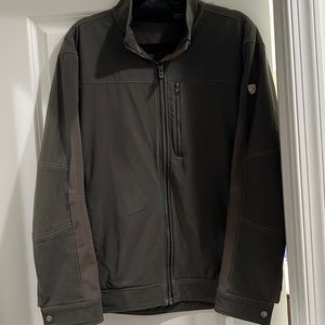 Men’s KUHL jacket dark brown/olive. Slight wear.
